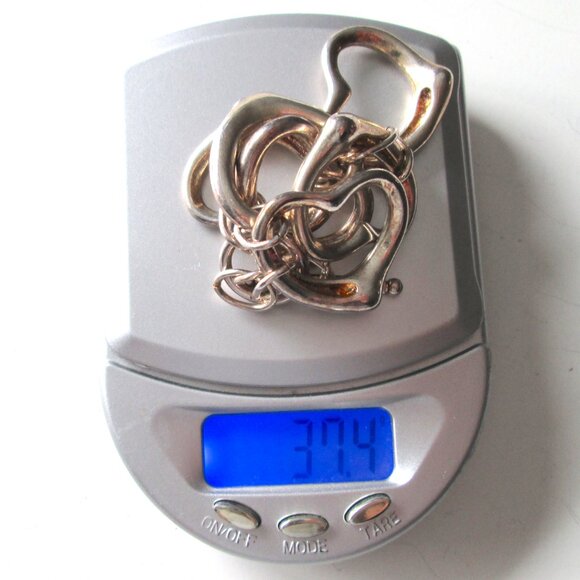 Sterling Silver Heart Link Links Toggle Bracelet Stamped 925 Bold Chunky… - Picture 5 of 12